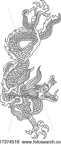 Stock Illustration - Dragon pattern. Fotosearch