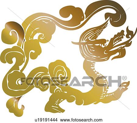 Stock Illustration - Dragon pattern. Fotosearch