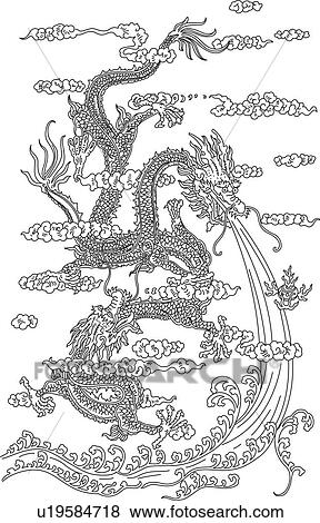 Dragon pattern View Large Illustration Stock Illustration - Dragon pattern. Fotosearch