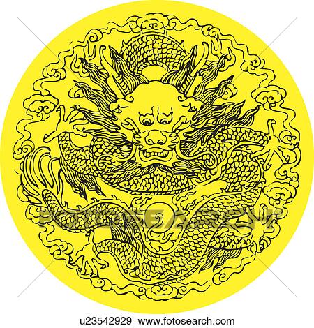 Stock Illustration - Dragon pattern. Fotosearch