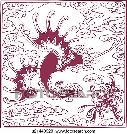 Mystical bird pattern View Large Illustration Stock Illustration - Mystical bird pattern. Fotosearch