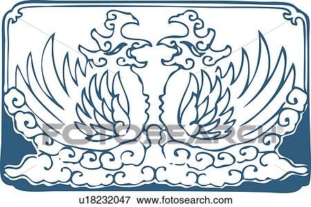 Phoenix pattern View Large Illustration Stock Illustration - Phoenix pattern. Fotosearch