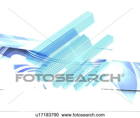 Clipart - Blue pillars. Fotosearch