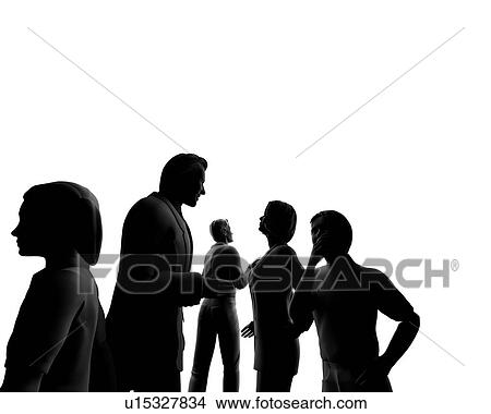 Five people standing View Large Illustration Stock Illustration - Five people standing. Fotosearch