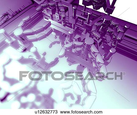 Drawing - Machinery. Fotosearch