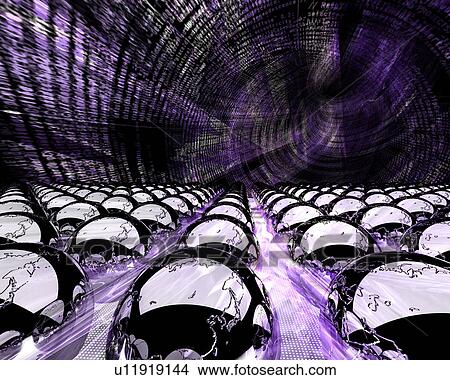 Stock Illustration - Spheres in a row. Fotosearch