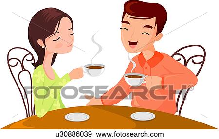 Stock Illustration of A Coffee Chat u30886039 - Search Vector Clipart ...