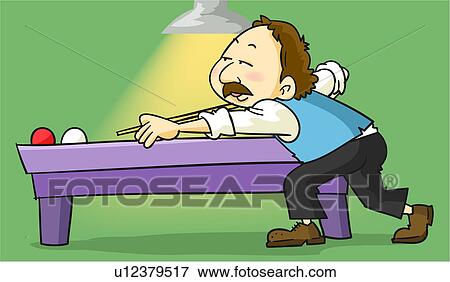 Stock Illustration of Man Shooting Pool u12379517 - Search EPS Clipart ...