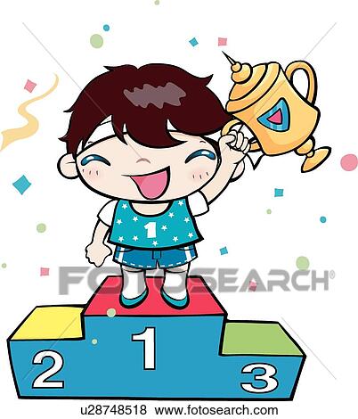 Stock Illustration of competition, School life, contest, men, child ...