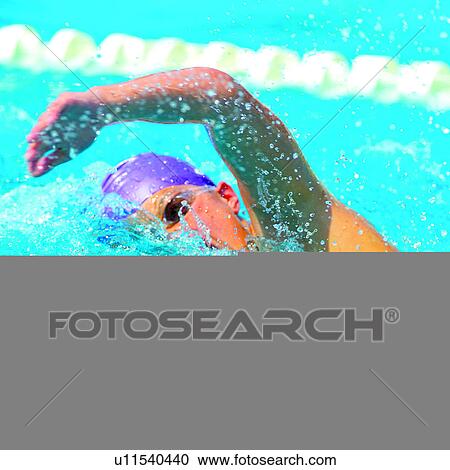 Stock Image - Entertainments, Free-Style, Gymnast, Healthy, Water Sports, Athlete, Games. Fotosearch