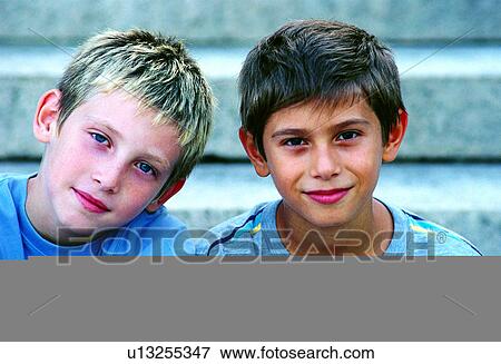 Stock Photo - Boys, Child, Westerner, Kids, Smile, Humans, Naive. Fotosearch