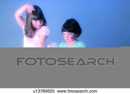 Stock Photography - Cute, Girls, Westerner, Westerners, Girl, Human, Children. Fotosearch