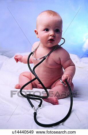 Cute, People, Phonendoscopes, Baby, Kid, Westerners, Humans View Large Photo Image Stock Photo - Cute, People, Phonendoscopes, Baby, Kid, Westerners, Humans. Fotosearch