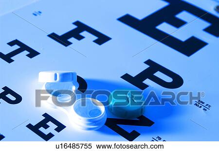 Contacts on eye chart View Large Photo Image Stock Photography - Contacts on eye chart. Fotosearch
