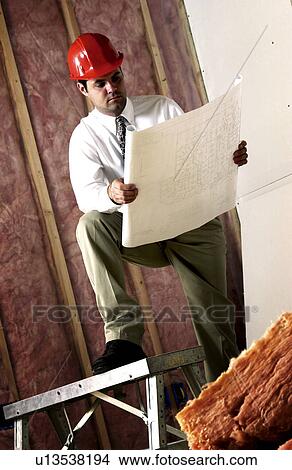 Picture - Construction manager on site. Fotosearch