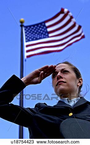 Army personnel saluting American flag View Large Photo Image Stock Image - Army personnel saluting American flag. Fotosearch