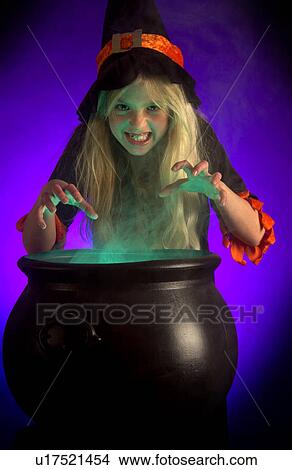 Girl in witch costume View Large Photo Image Picture - Girl in witch costume. Fotosearch