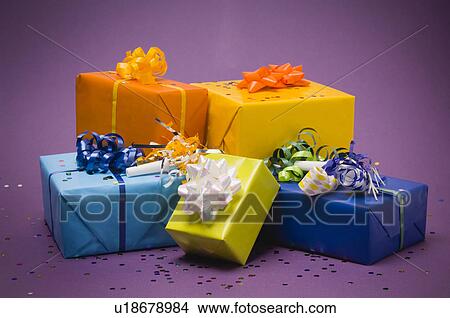 Wrapped gifts View Large Photo Image Picture - Wrapped gifts. Fotosearch