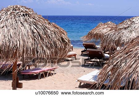 Grass beach umbrellas View Large Photo Image Stock Image - Grass beach umbrellas. Fotosearch