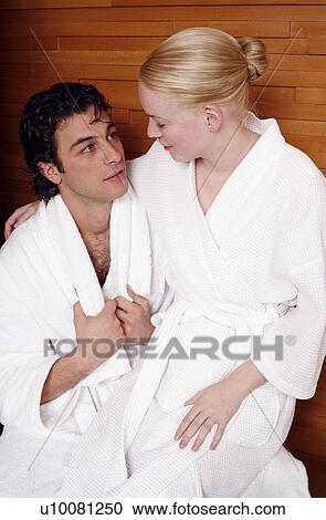 A couple having a refreshment after a spa treatment View Large Photo Image Stock Image - A couple having a refreshment after a spa treatment. Fotosearch