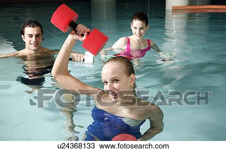 People exercising in a spa pool View Large Photo Image Stock Image - People exercising in a spa pool. Fotosearch