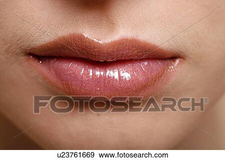 Stock Photo - Beauty shot of woman's lips. Fotosearch