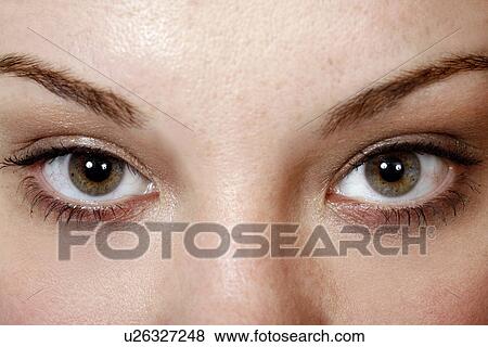Stock Photo - Close up of woman's eyes. Fotosearch
