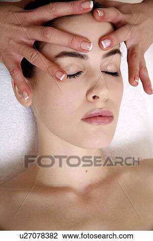 Woman having facial massage View Large Photo Image Stock Image - Woman having facial massage. Fotosearch