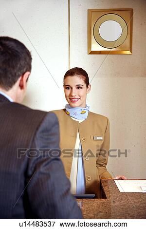 Hotel Receptionist View Large Photo Image Stock Photo - Hotel Receptionist. Fotosearch