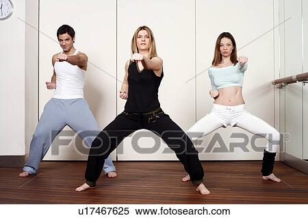 Stock Photography - Students in an Active Tae Bo class. Fotosearch