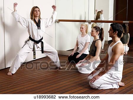 Students observing Tae Kwon Do - Dantae demonstration View Large Photo Image Stock Image - Students observing Tae Kwon Do - Dantae demonstration. Fotosearch