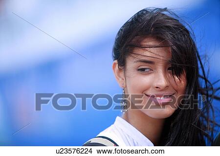 Picture - Closeup of young woman. Fotosearch