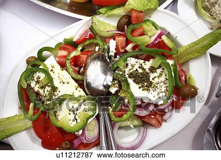 Greek salad View Large Photo Image Stock Photo - Greek salad. Fotosearch
