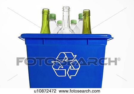 Stock Image - Blue Box recycling.. Fotosearch