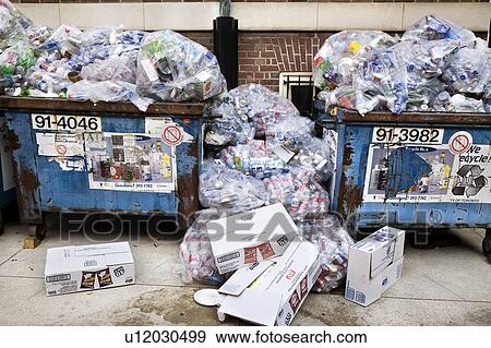 Garbage to be recycled, Toronto, Ontario, Canada View Large Photo Image Stock Photo - Garbage to be recycled, Toronto, Ontario, Canada. Fotosearch