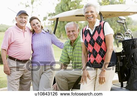 Portrait Of Four Friends Enjoying A Game Golf View Large Photo Image Stock Photograph - Portrait Of Four Friends Enjoying A Game Golf. Fotosearch