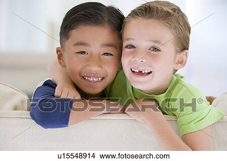 Picture - Portrait Of Two Boys. Fotosearch