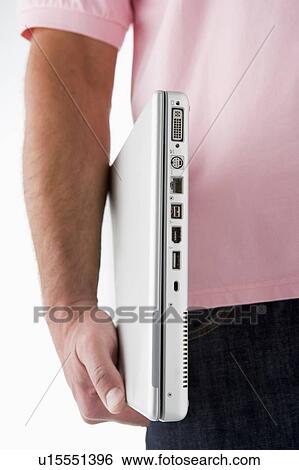 Man Holding Laptop View Large Photo Image Stock Photograph - Man Holding Laptop. Fotosearch