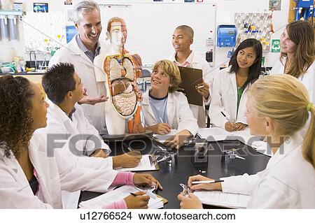 Students in biology class with teacher View Large Photo Image Picture - Students in biology class with teacher. Fotosearch