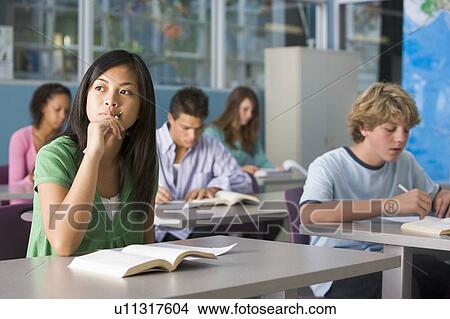Students studying in geography class View Large Photo Image Picture - Students studying in geography class. Fotosearch