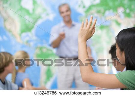 Students answering questions in geography class View Large Photo Image Stock Photograph - Students answering questions in geography class. Fotosearch