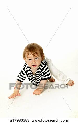Stock Image - Boy crawling. Fotosearch