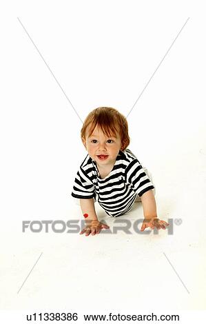 Stock Photograph - Boy crawling. Fotosearch