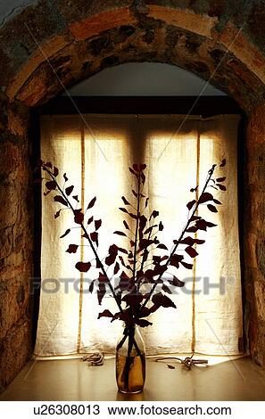 Decorative vase in stone arched window View Large Photo Image Stock Image - Decorative vase in stone arched window. Fotosearch