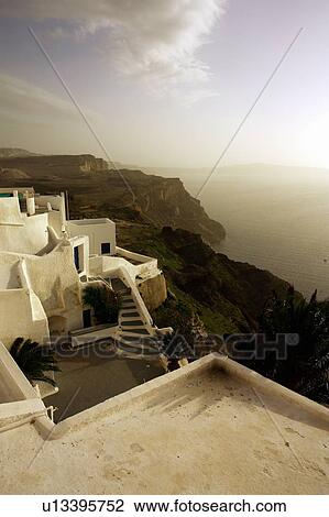 Stock Image - Houses with a sea view. Fotosearch
