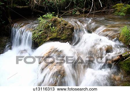 Waterfall in forest View Large Photo Image Stock Image - Waterfall in forest. Fotosearch