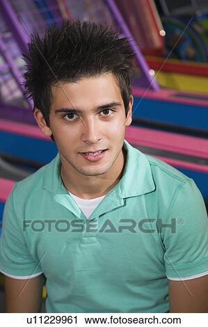 Stock Image - Closeup of male teenager. Fotosearch