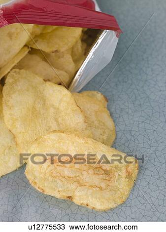 Stock Image - Bag Of Salted Crisps. Fotosearch