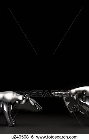 Bear And Bull Figurine Facing Each Other View Large Photo Image Stock Photograph - Bear And Bull Figurine Facing Each Other. Fotosearch
