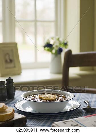 Bowl of French Onion Soup View Large Photo Image Stock Image - Bowl of French Onion Soup. Fotosearch